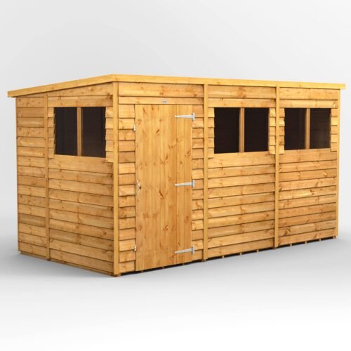 POWER High Grade Premium Pent Overlap Wooden Shed