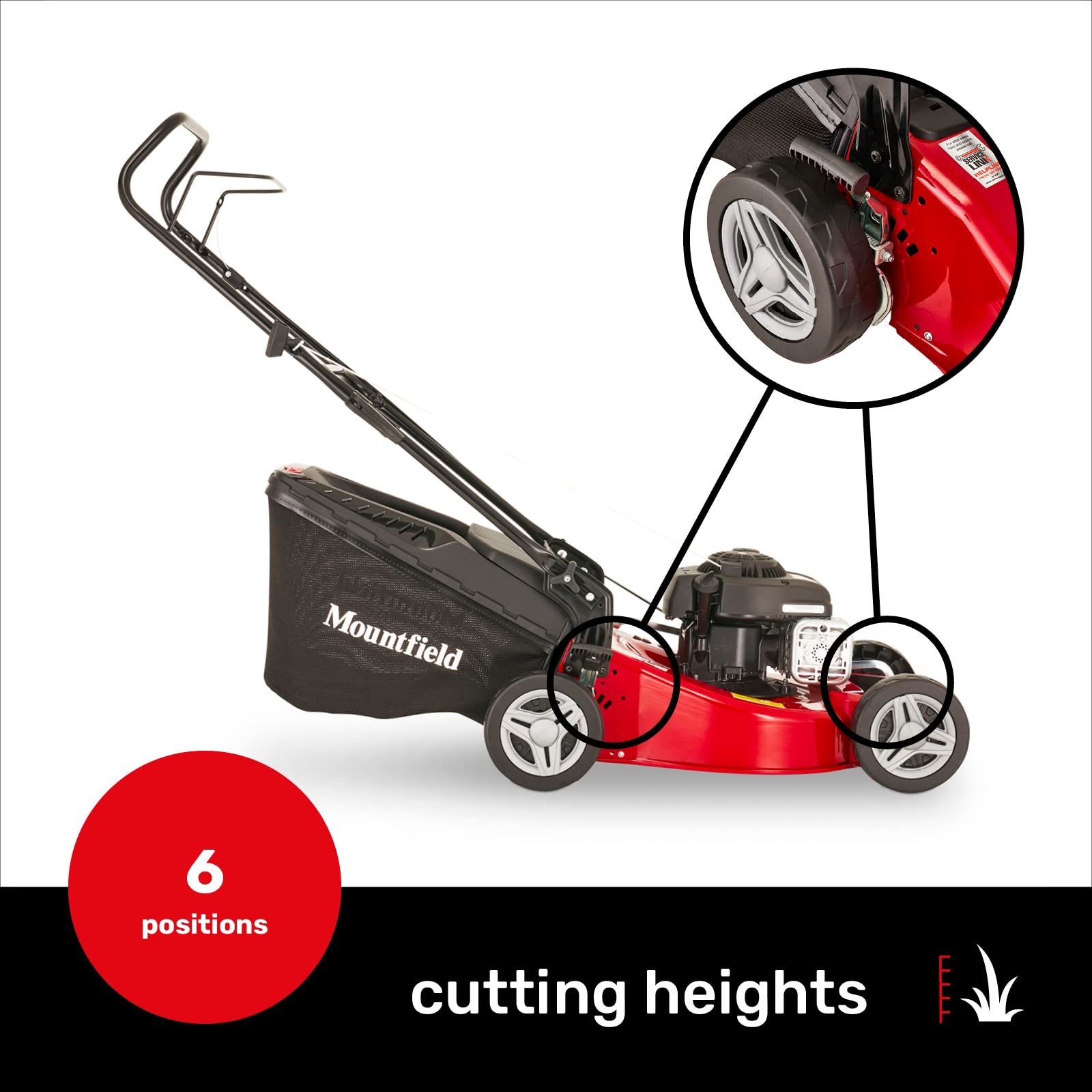 HP164 39Cm 123cc Hand Propelled Petrol Lawnmower - Image 2